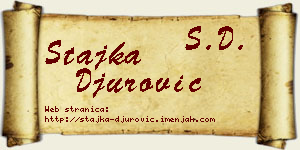 Stajka Đurović vizit kartica